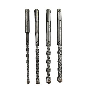 Kit Jogo 4 Brocas Sds Plus Concreto 6mm 8mm 10mm 12mm x 160mm Lotus
