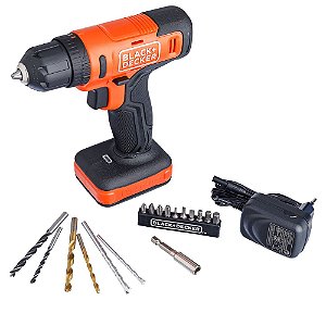 Parafusadeira/Furadeira de Impacto 3/8" 12V Máx Íon de Lítio com 17 Acessórios Black+Decker BCD712VHD-BR