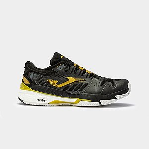 TÊNIS JOMA SLAM PRETO E DOURADO MASCULINO