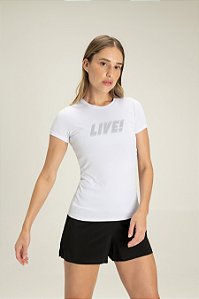 CAMISETA FEMININA LIVE PRO WHITE