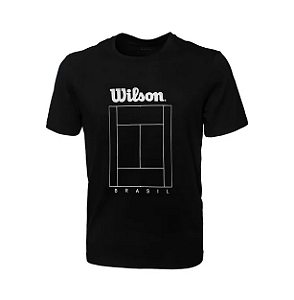 CAMISETA MASCULINA WILSON TENNIS COURT PRETA