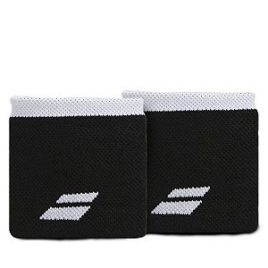 MUNHEQUEIRA BABOLAT LOGO WRISTBAND CURTA PRETO E BRANCO