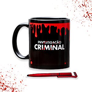 CANECA INVESTIGAÇÃO CRIMINAL + CANETA INVESTIGAÇÃO CRIMINAL