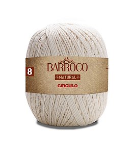 Barbante Barroco Natural Para Crochê Nº8 - 700g 8 Fios