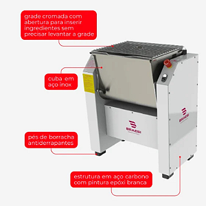 AMASSADEIRA SEMI RAPIDA ALI25, 25KG - BRAESI - NR12 - BIVOLT