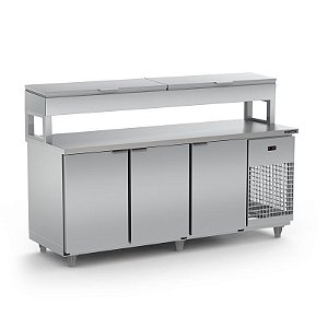 BALCAO REFRIGERADO CONDIMENTADOR INOX 2M 220V S/CUBAS REFRIMATE