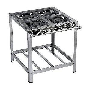 FOGAO 04B 30X30 02DUPLAS 02 SIMPLES INOX 430 RWW