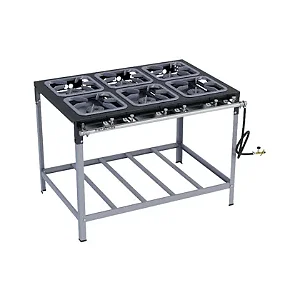 FOGAO 6 BOCAS 30X30 ALTA PRESSAO - METALMAQ