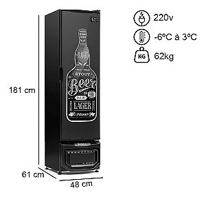 REFRIGERADOR GELOPAR GCB-23-230 LITROS - 127V PRETA