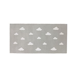 Tapete Quarto Infantil Nuvens Cinza - 0,65 x 1,25