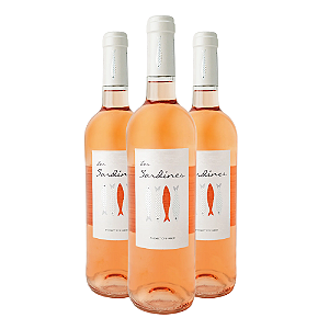KIT 3 Vinhos Rosé Seco Cinsault e Grenache  Les Sardines 2023
