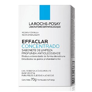 La Roche-Posay Effaclar Concentrado Sabonete Pele Oleosa e Acneica 70g