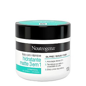 Neutrogena Face Care Intensive Hidratante Matte 3 Em 1 100g