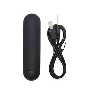 VIBRADOR MINI BULLET LUXURY 10 MODOS DE VIBRAÇÃO RECARREGÁVEL PRETO