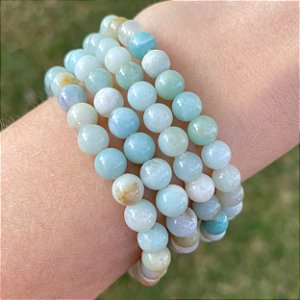 Pulseira de Amazonita esfera 6mm