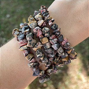 Pulseira de Leopardita em cascalho