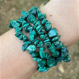 Pulseira de Malaquita em cascalho
