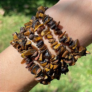 Pulseira de Olho de Tigre cascalho