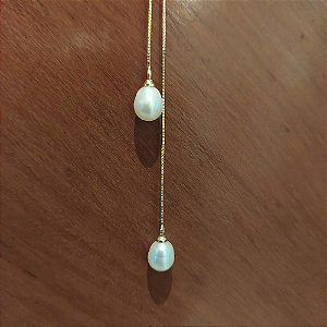 Pêndulo de Pérolas Gota Ouro