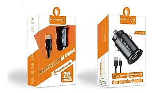 Carregador Veicular H'MASTON 20W S19-2 para iOS