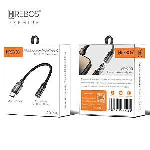 ADAPTADOR DE AUDIO TYPE -C HREBOS PREMIUM AD-200