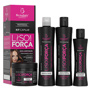 KIT CAPILAR LISO COM FORCA BIO INSTINTO 4 ITENS