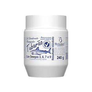 GEL DESODORANTE MASSAGEADOR TUBARAO COM OMEGAS 3, 6, 7 E 9 BIO INSTINTO 240G