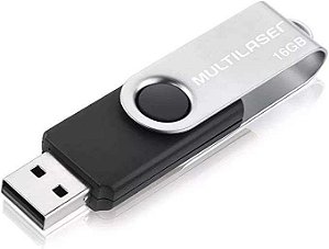 Pen drive 16gb twist multilaser pd588 pt