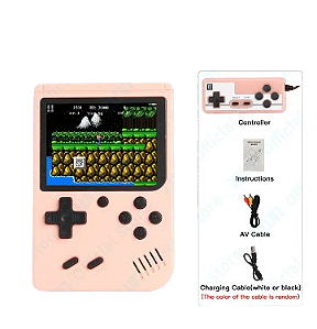 Mini video game portatil retro com 400 jogos lehmox