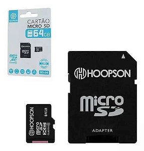 Cartao  cartao de memoria 64 gb (micro sdxc) ( classe 10) ( hoopso) ( sd-64)