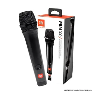 Microfone com Fio Dinâmico Pbm100 Wired Microphone Preto - Jbl