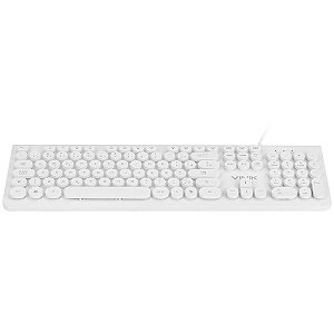 Teclado usb multimidia dynamic circle abnt2 teclas redondas cabo usb 1.8m branco - dc110b