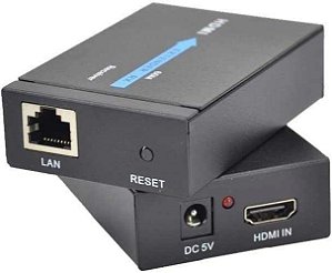 Extensor hdmi rj45 60m 60 metros adaptador cabo rede cat 6 7