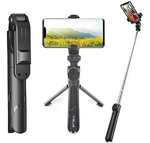 Tripe bastao de selfie com luz bluetooth it blue le 3506