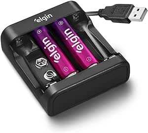 Carreg.pilhas usb elgin c  2 pilhas