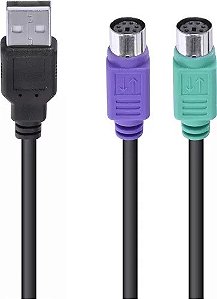 Cabo adaptador ps2 femea x usb macho 30 cm - usbps-2, vinik, 25550