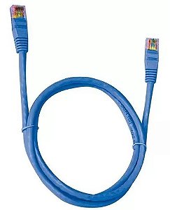 Cabo de Rede Cat 6 1,5m rj45 Azul Pluscable