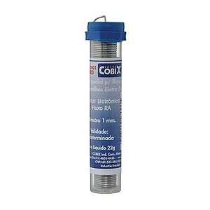 Solda estanho tubinho 22 gr 63x37 1mm cobix  1871