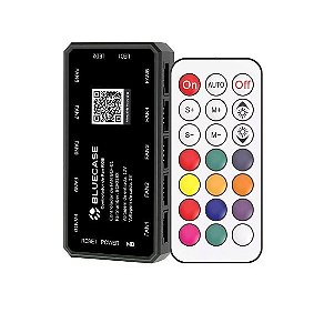 Controlador de fan bcf-01 bluecase - box - com controle remoto   com conector para placa-mae