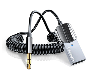 Adaptador aux bluetooth 5.0 sem fio para carro, usb para 3.5mm, áudio, música