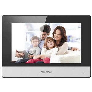 Monitor interno 7pol de video porteiro ip wireless hikvision ds-kh6320-wte1