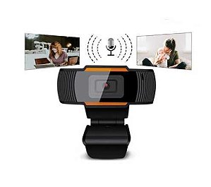 Webcam hd com microfone, mini camera 720p