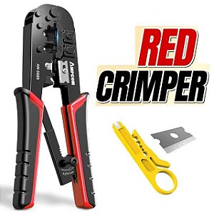 Alicate de Crimapagem Para Rede rj45, Cortador de Cabo Lan 6p, 8p, rj12, rj11