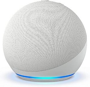 Echo dot 5ª geração amazon, com alexa, smart speaker, branco