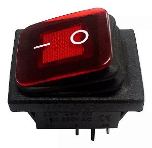 Chave gangorra on off ip67 prova d' agua vermelho