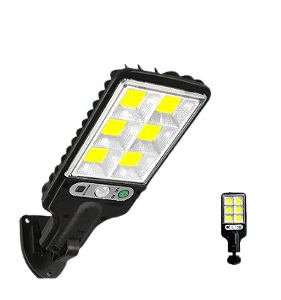 Luminaria led solar com sensor de movimento externo com controle remoto jx616e 108cob