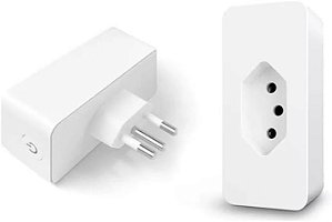 Tomada com wi fi tuya smart life, alexa controle remoto por voz 16a