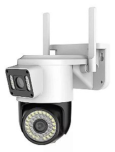 Camera wifi ip66 externa dupla camera yousse, detector de movimento - a35