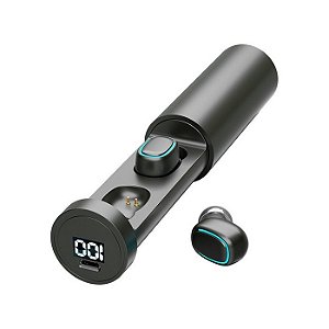 Fone de ouvido bluetooth sem fio 5 2 com carregamento bin display c1 1