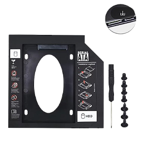 Gaveta externa para hd sata 3.0 12.7mm tishric plastico